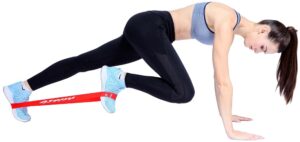 Ab workout with a resistance band
