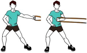 Single Arm Chest Fly with an exercise band