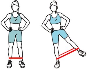 Gluteus medius exercises: standing hip abduction