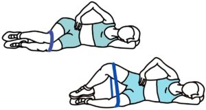 Clamshells glute exercise