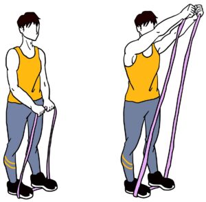 Front Raise Shoulder Exercise with Band