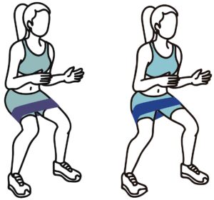 Lateral Shuffle exercise with booty band