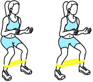 Resistance band exercise for wider hips