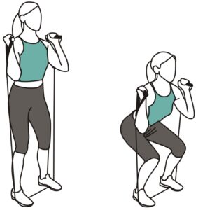 Resistance tube exercises: Squat