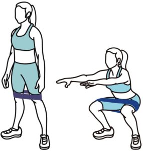 Booty band workout: Squats
