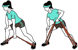 Single Arm Row - exercise band workout